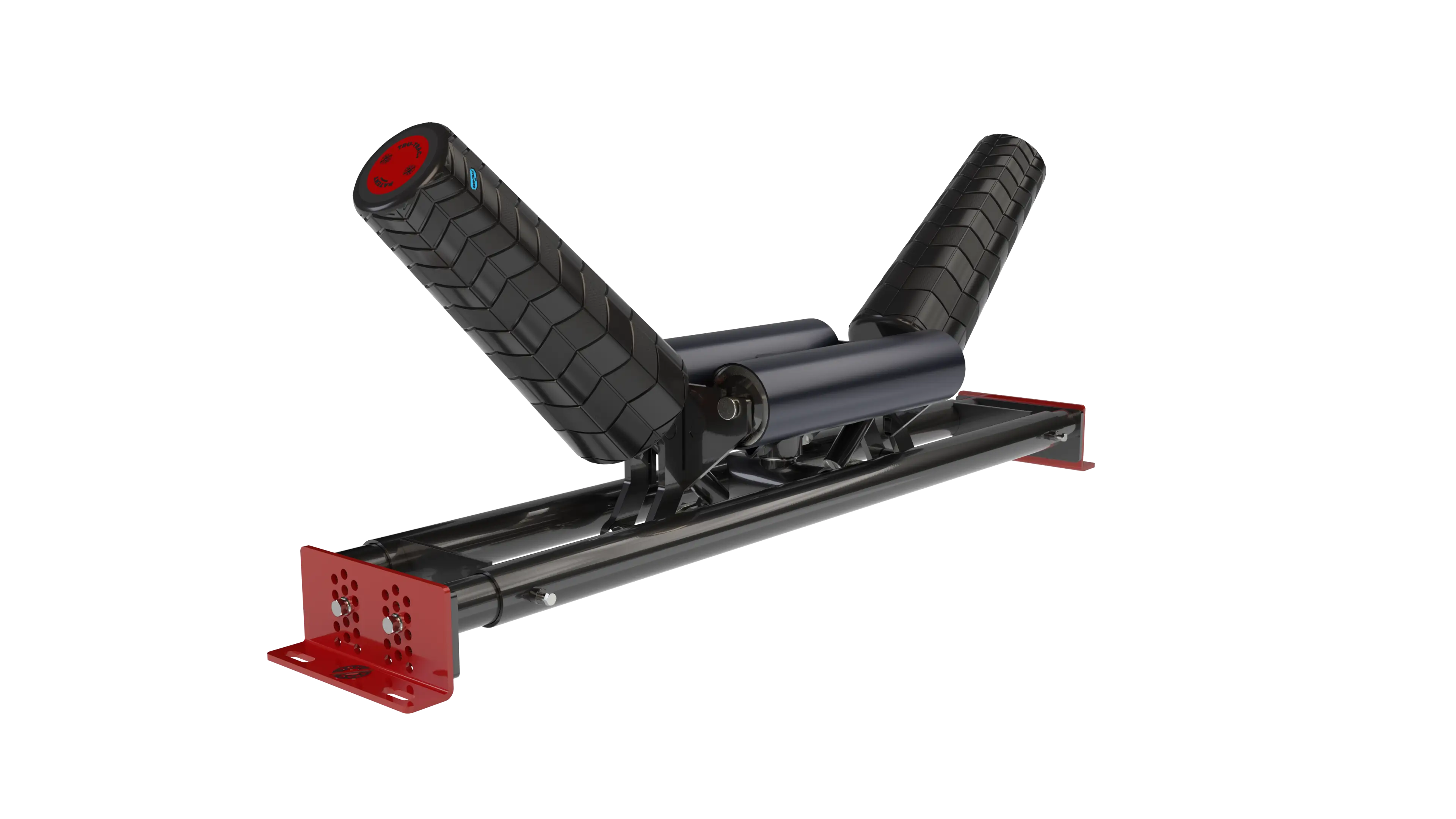 Apex EXHD Taper Trough Tracker with rubber lagging — flagship severe-duty configuration.